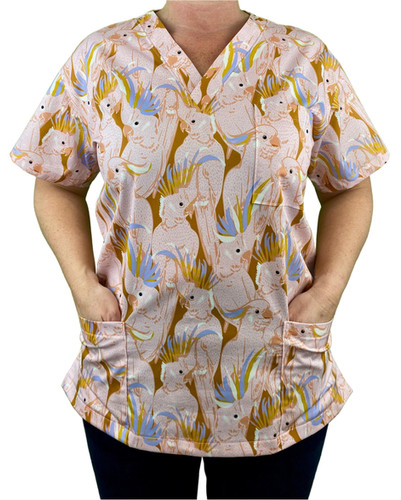 Cockatoo & Protea scrub set