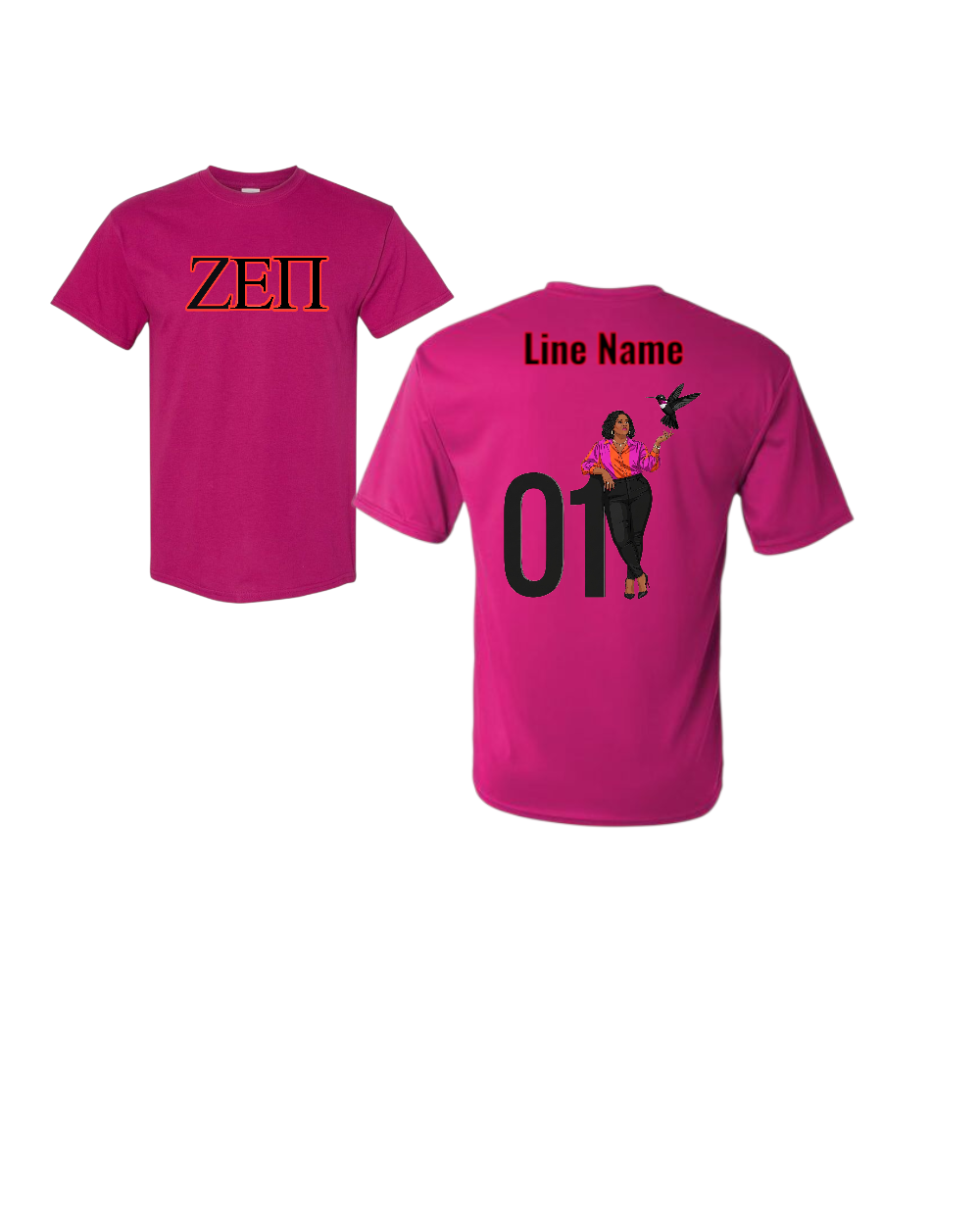 ZEN FOUNDER 01 Ladies LINE Number Shirt