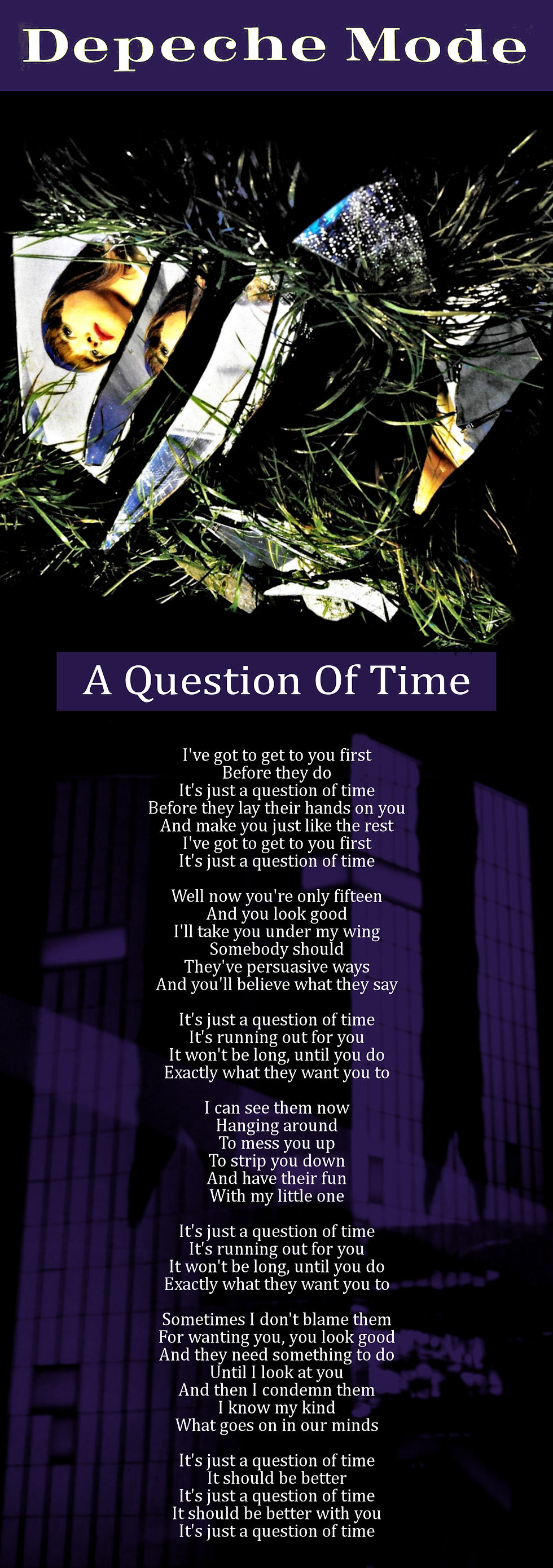 DEPECHE MODE A QUESTION OF TIME LYRIC