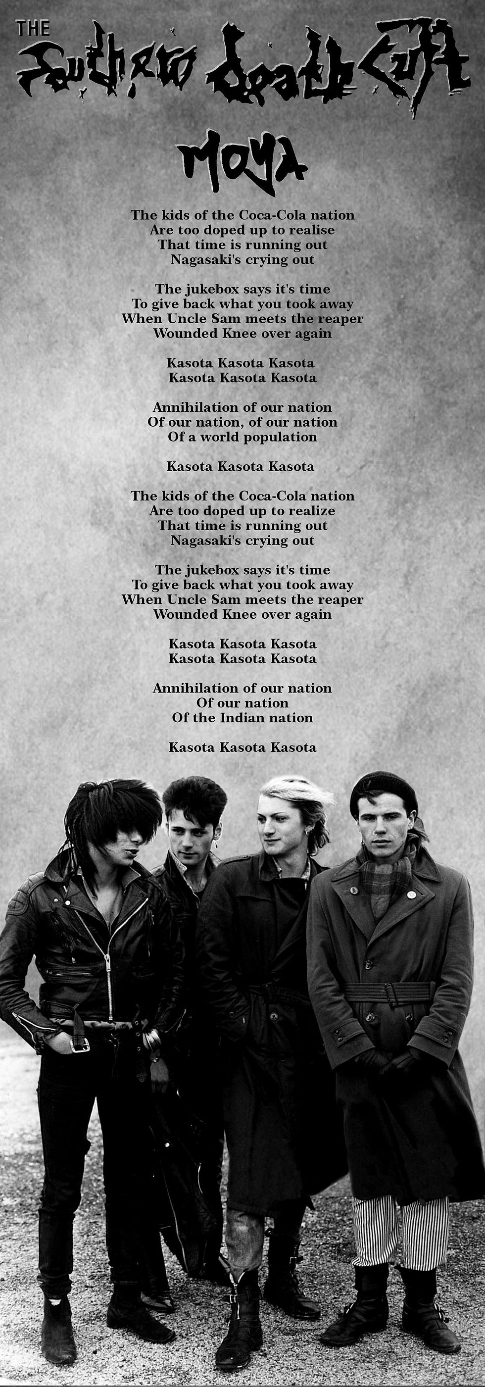 SOUTHERN DEATH CULT MOYA LYRIC