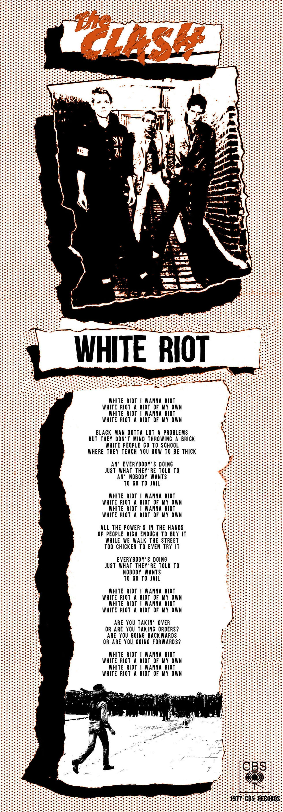 THE CLASH WHITE RIOT LYRIC