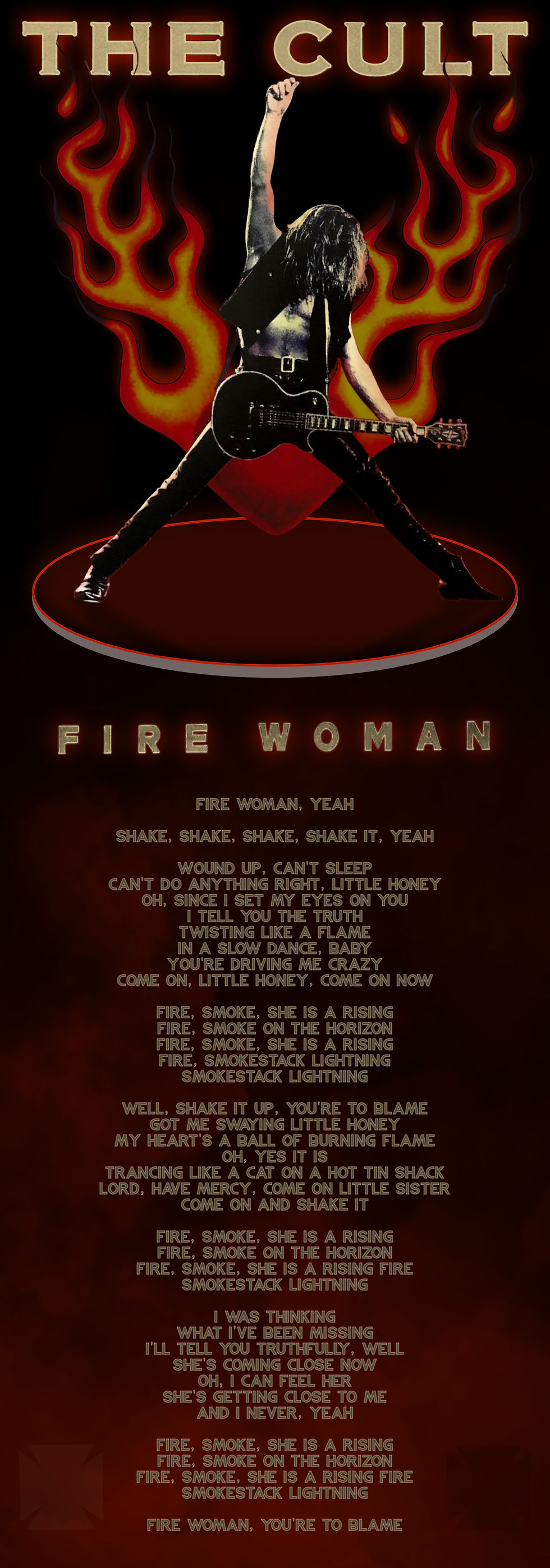 THE CULT FIRE WOMAN 2 LYRIC