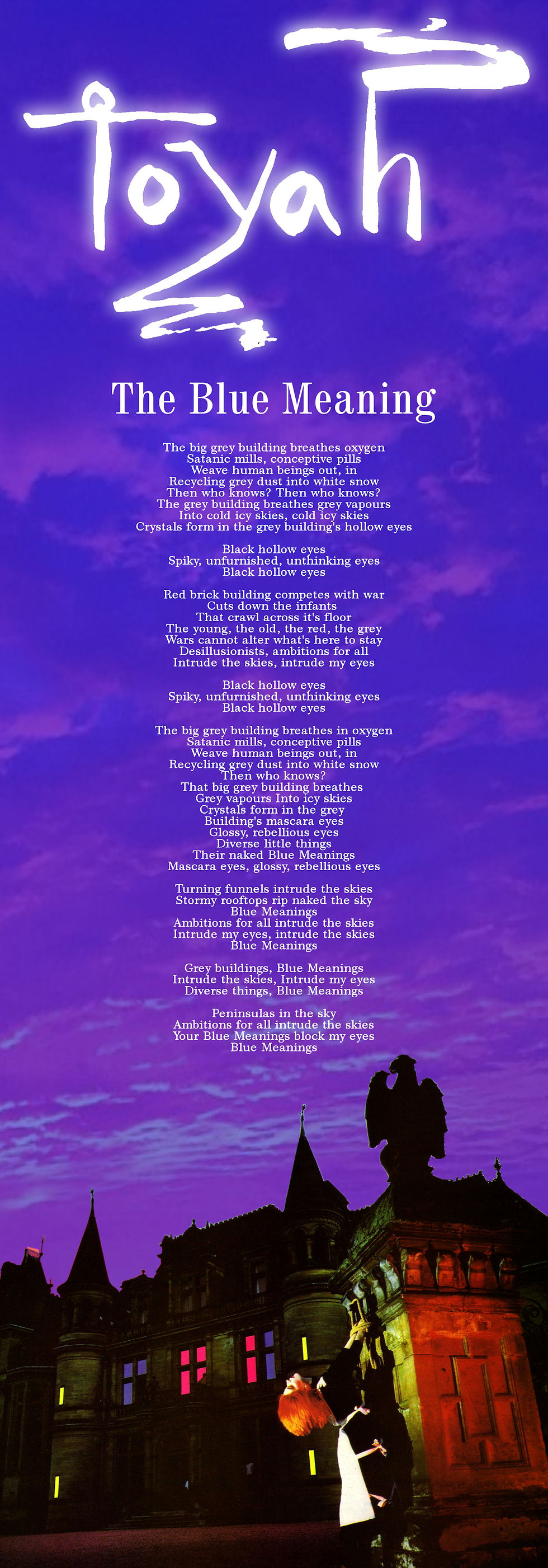 TOYAH THE BLUE MEANING LYRIC