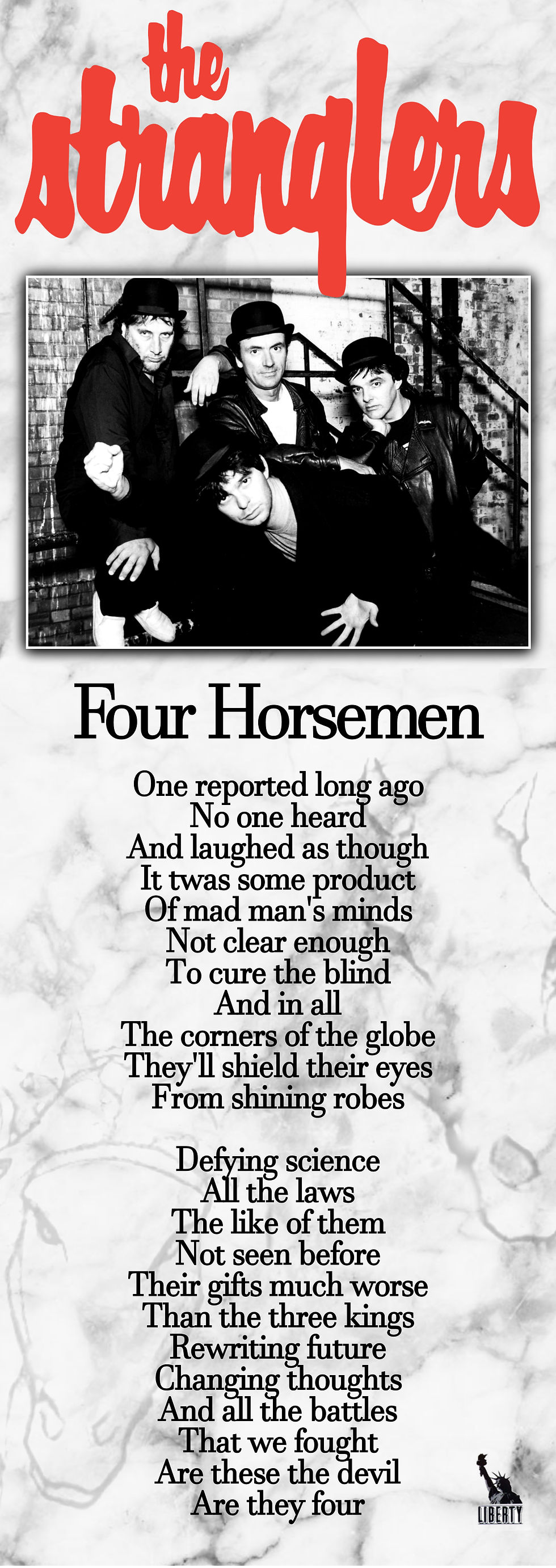 THE STRANGLERS FOUR HORSEMEN LYRIC
