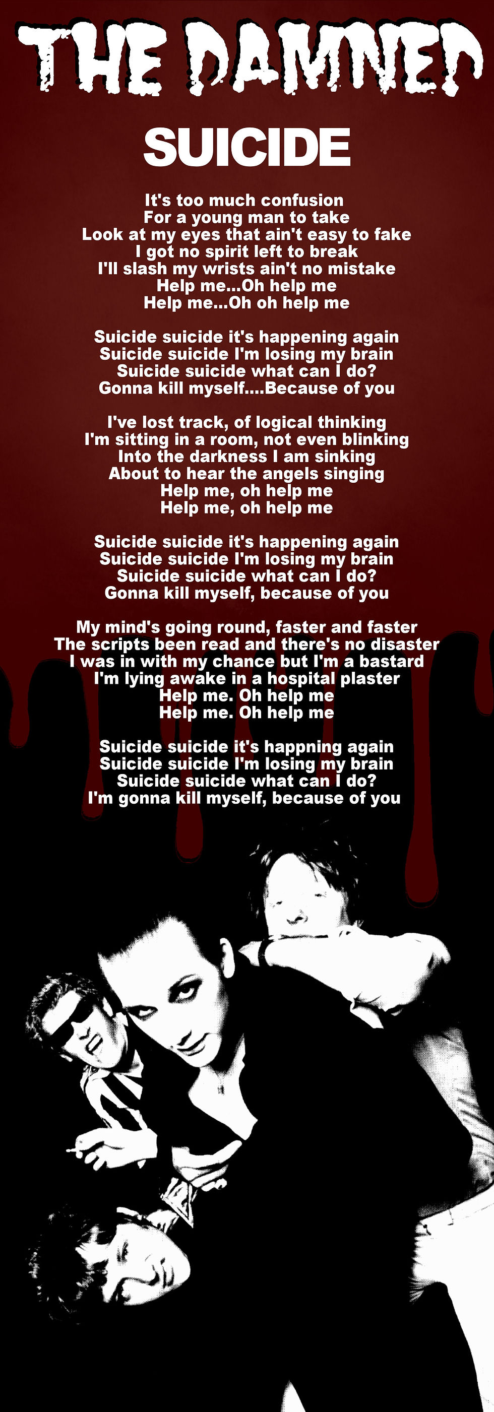 THE DAMNED SUICIDE LYRIC