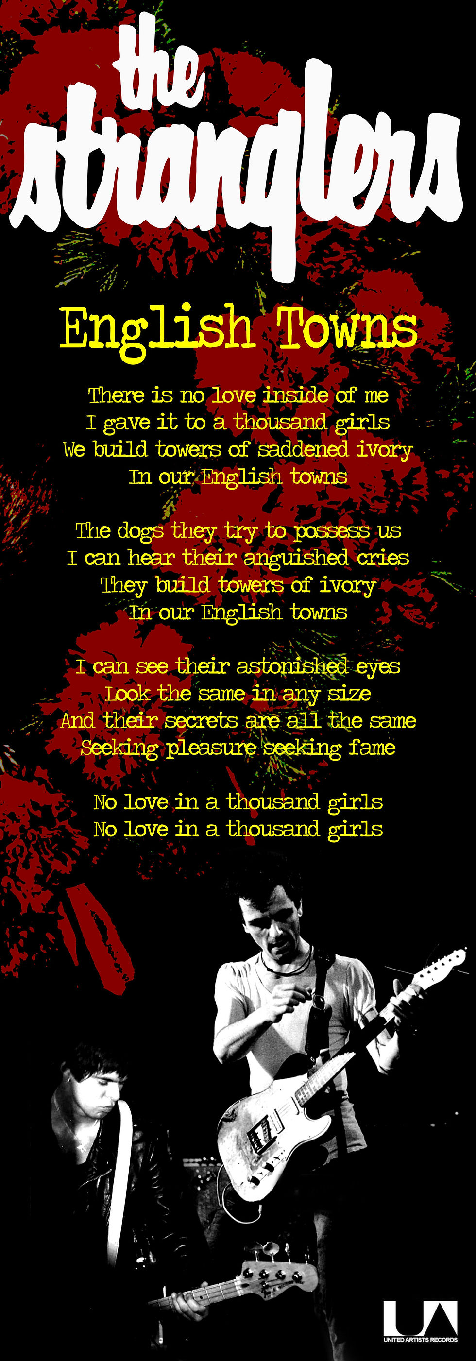 THE STRANGLERS ENGLISH TOWNS 2 LYRIC