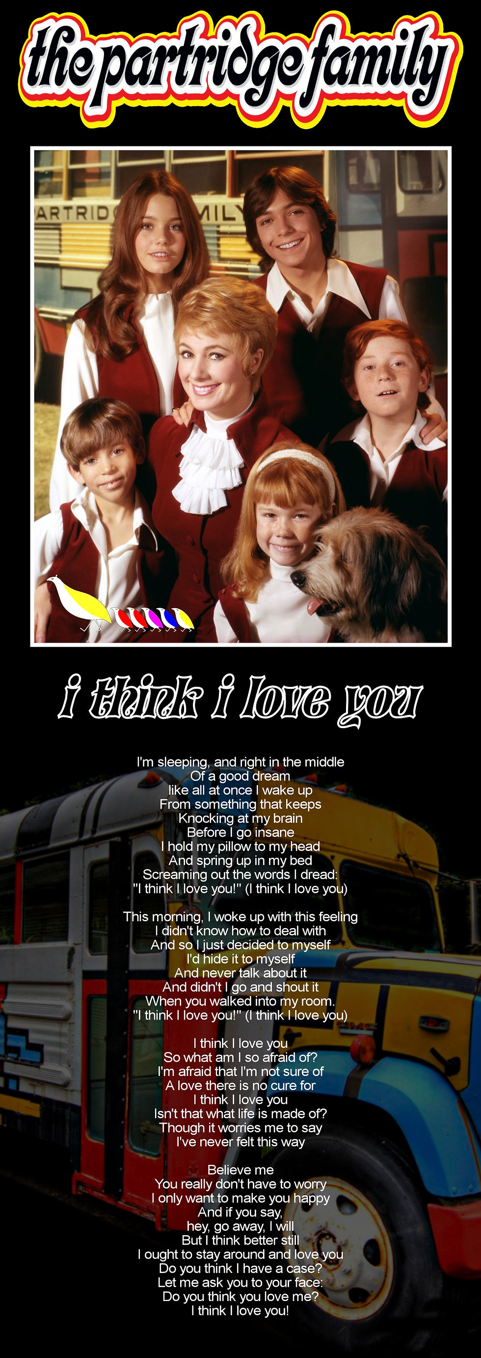 THE PARTRIDGE FAMILY I THINK I LOVE YOU LYRIC