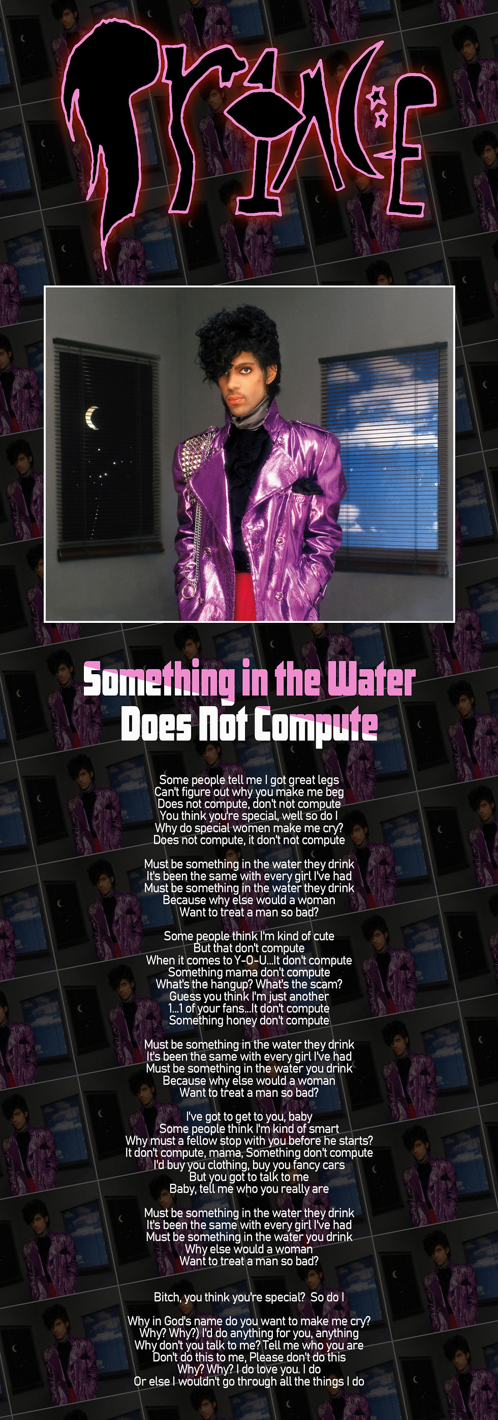 PRINCE DOES NOT COMPUTE LYRIC