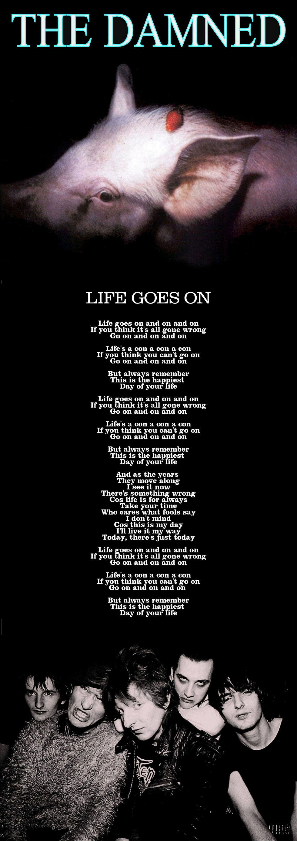 THE DAMNED LIFE GOES ON LYRIC