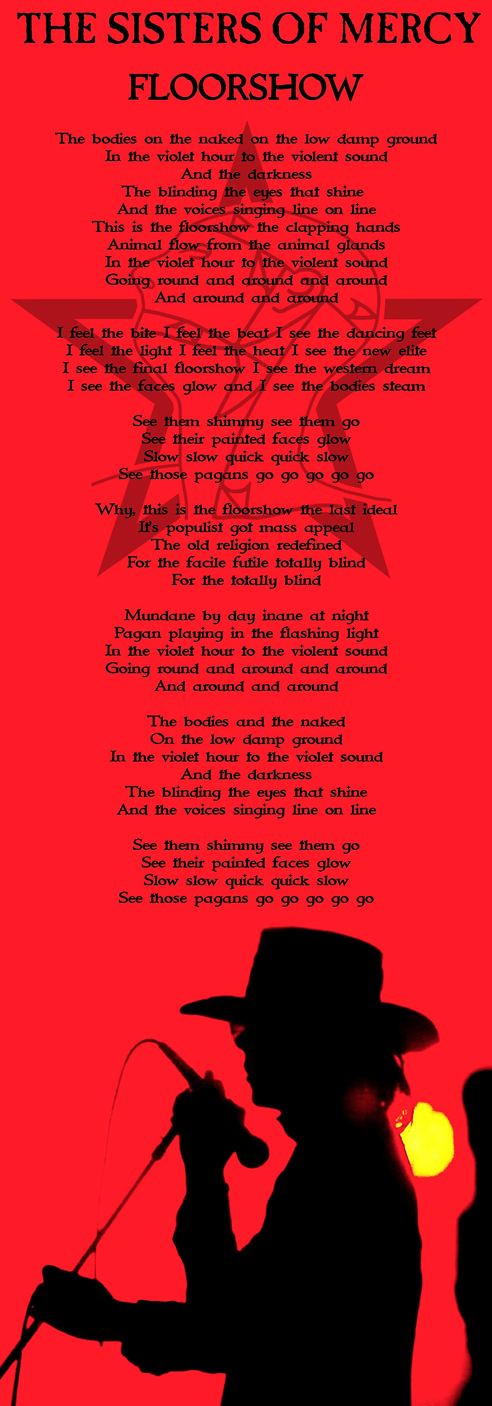 THE SISTERS OF MERCY FLOORSHOW LYRIC