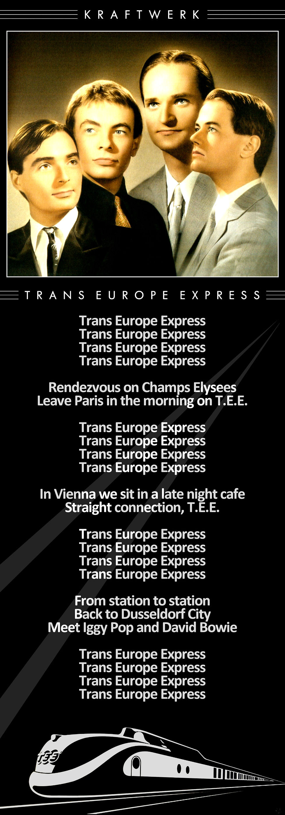 KRAFTWERK TRANS EUROPE EXPRESS LYRIC2