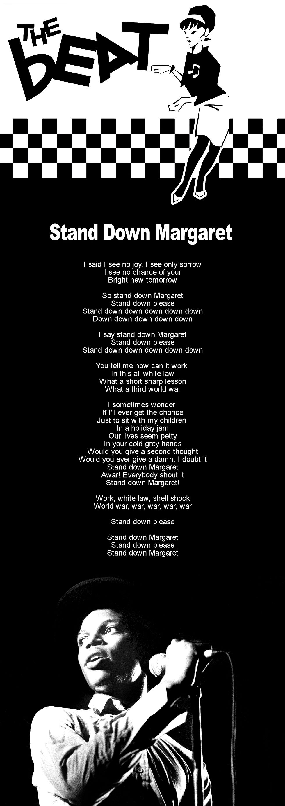 THE BEAT STAND DOWN MARGARET LYRIC