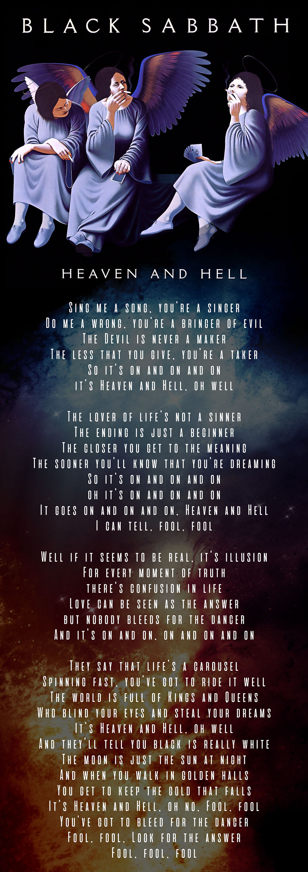 BLACK SABBATH HEAVEN AND HELL LYRIC2