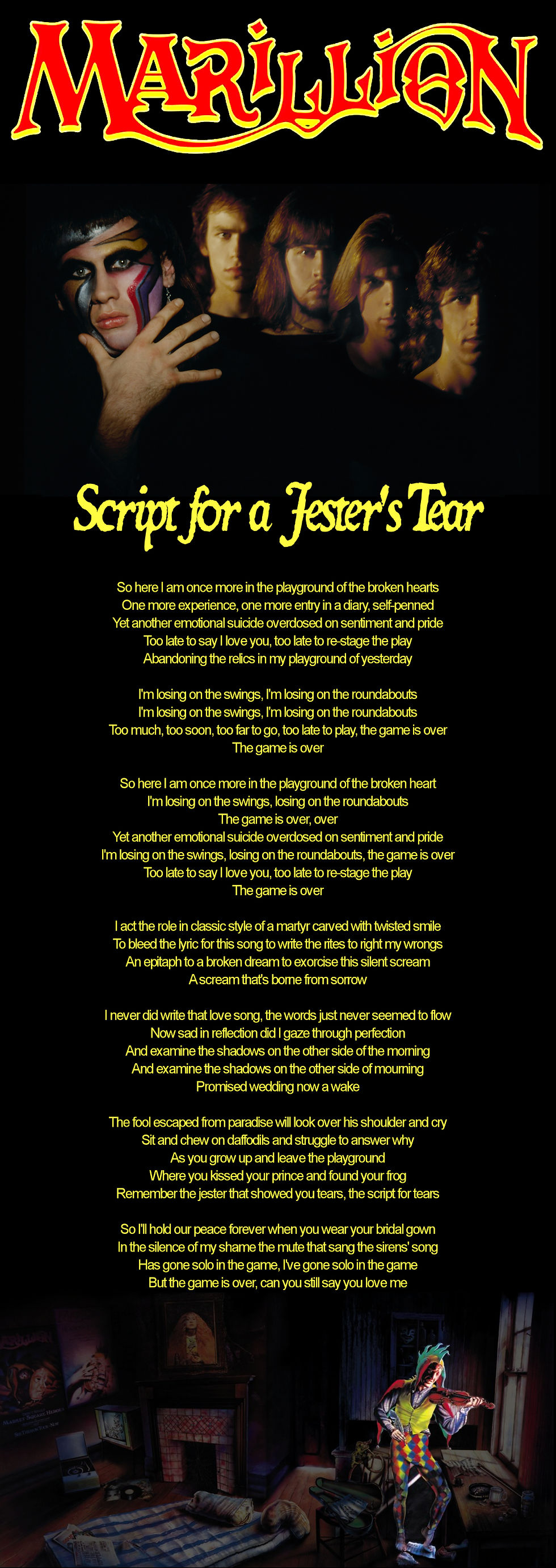 MARILLION JESTER LYRIC