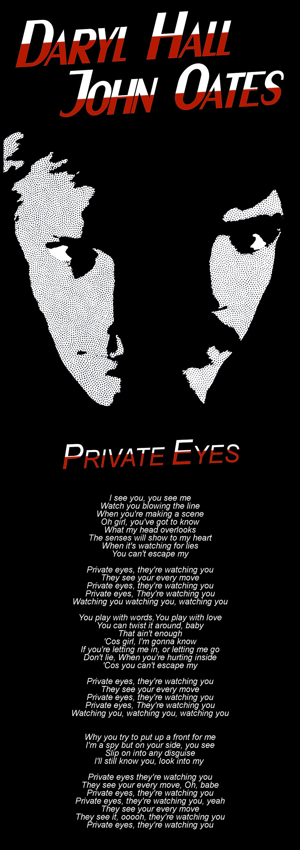 HALL AND OATES PRIVATE EYES 2 LYRIC