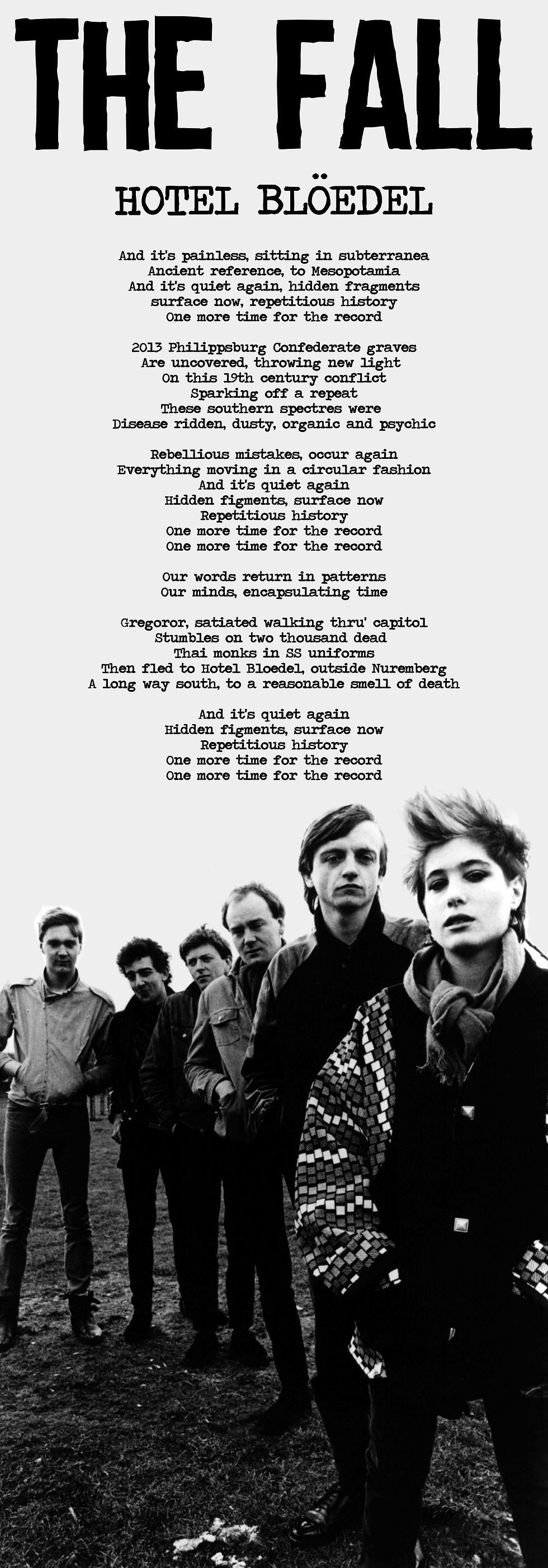 THE FALL HOTEL BLOEDEL LYRIC