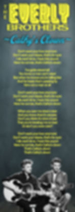 EVERLY BROTHERS CATHY'S CLOWN LYRIC