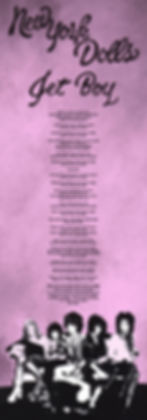 NEW YORK DOLLS JET BOY LYRIC