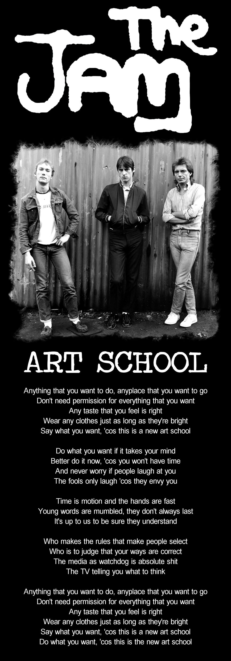 THE JAM ART SCHOOL LYRIC