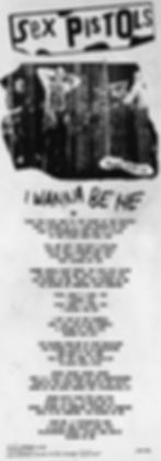 SEX PISTOLS WANNA BE ME LYRIC