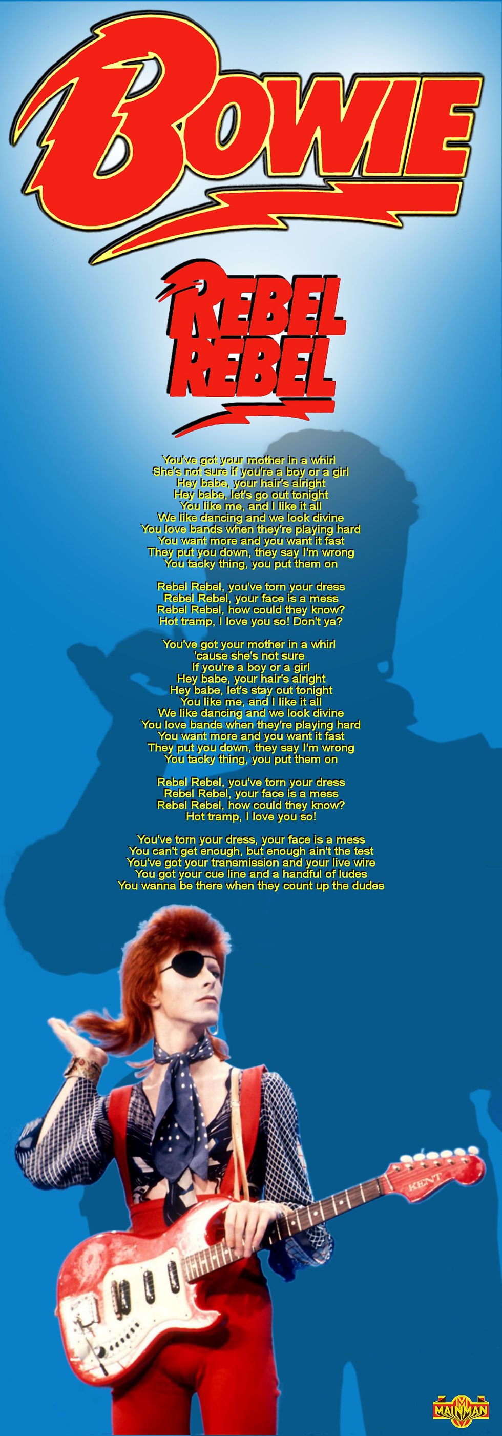 DAVID BOWIE REBEL REBEL LYRIC