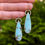 Thumbnail: Blue Opalwood Drop Earrings