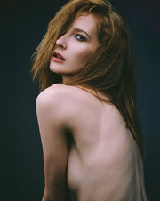Letitia posing for Becoming Three portrait series