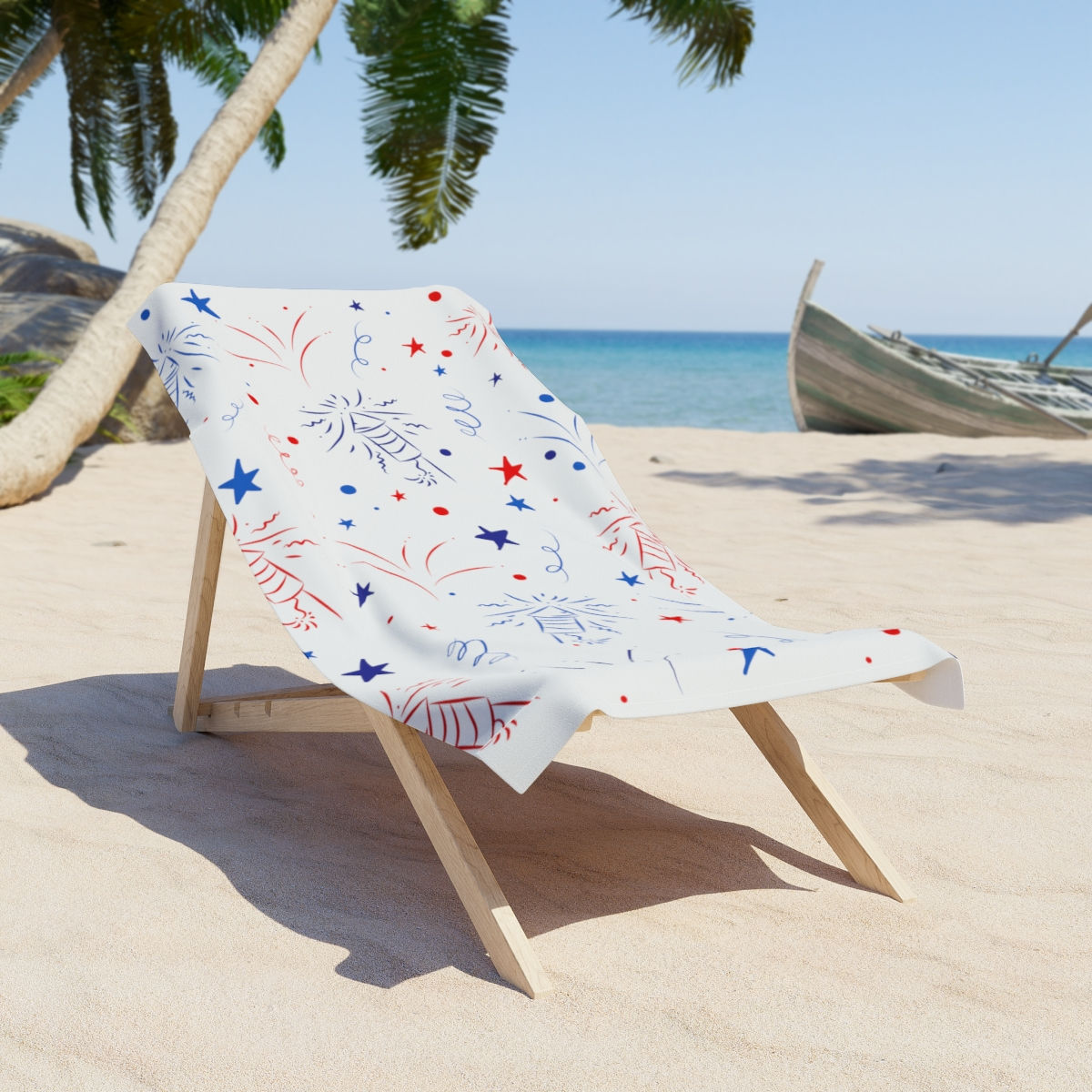 Fireworks Wonder Night Design Beach Towel