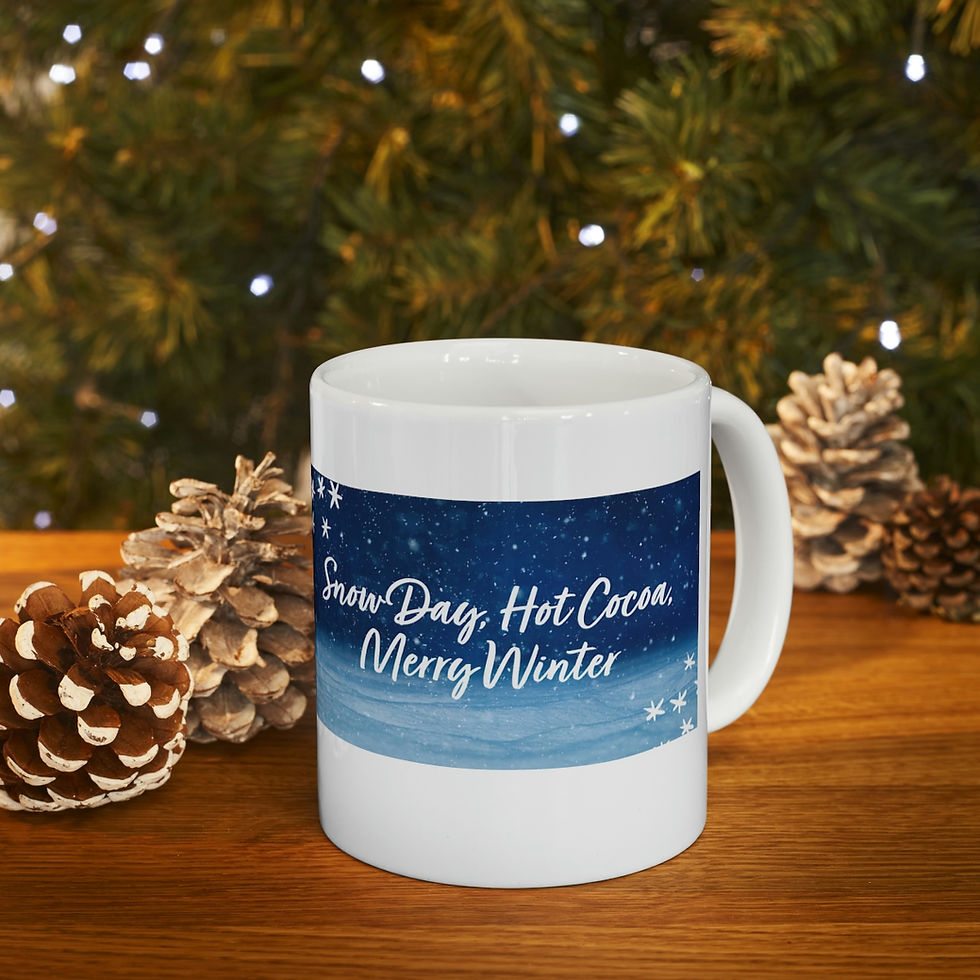 Thumbnail: Merry Winter by Wonder Night Design Ceramic Mug 11oz