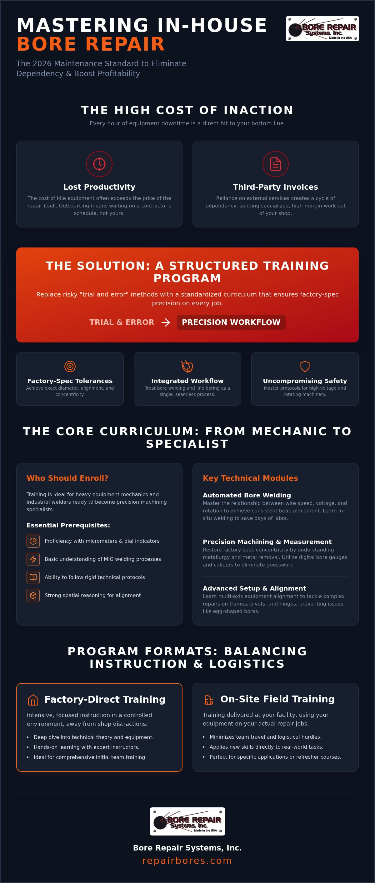 Bore repair training program