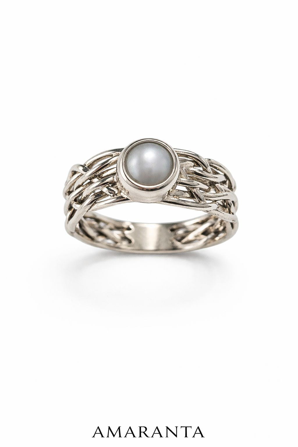 Anillo de plata con Perla