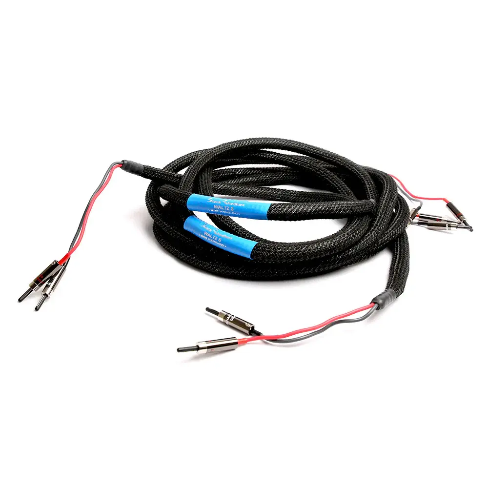 Black Rhodium Waltz S Loudspeaker cable rhodium plated locking plugs