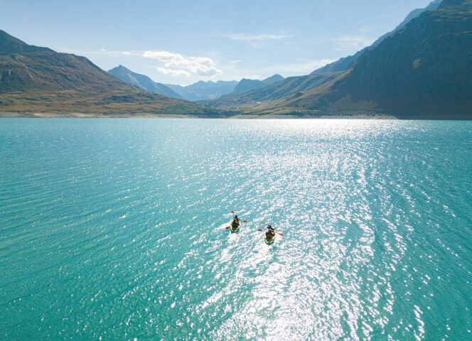 kayak sur le lac du Mont-Cenis