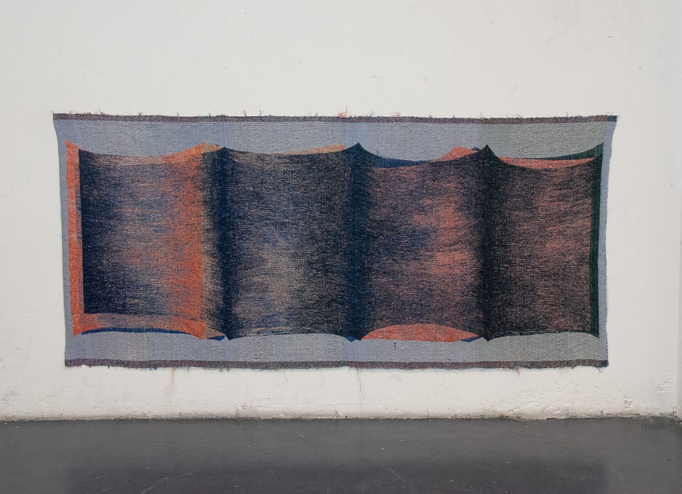 Ohne Titel, 2022, Jacquardgewebe, Baumwolle, Leinen, Seide, 75 cm x 150 cm. © Nora Lardon