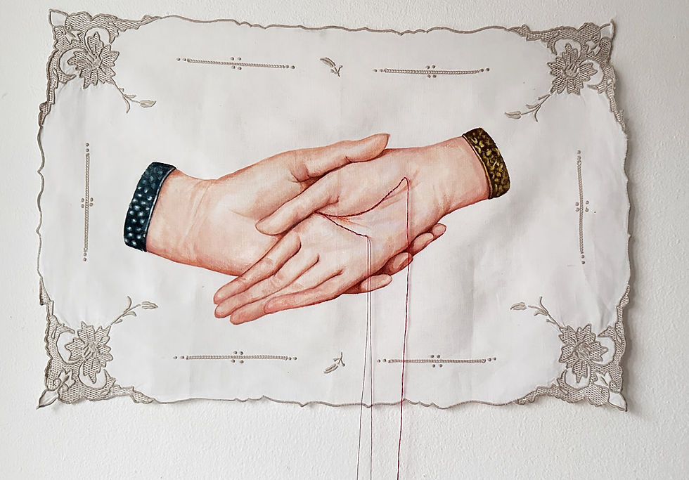 Ying Xu: Mended Arnolfini hand, 2024