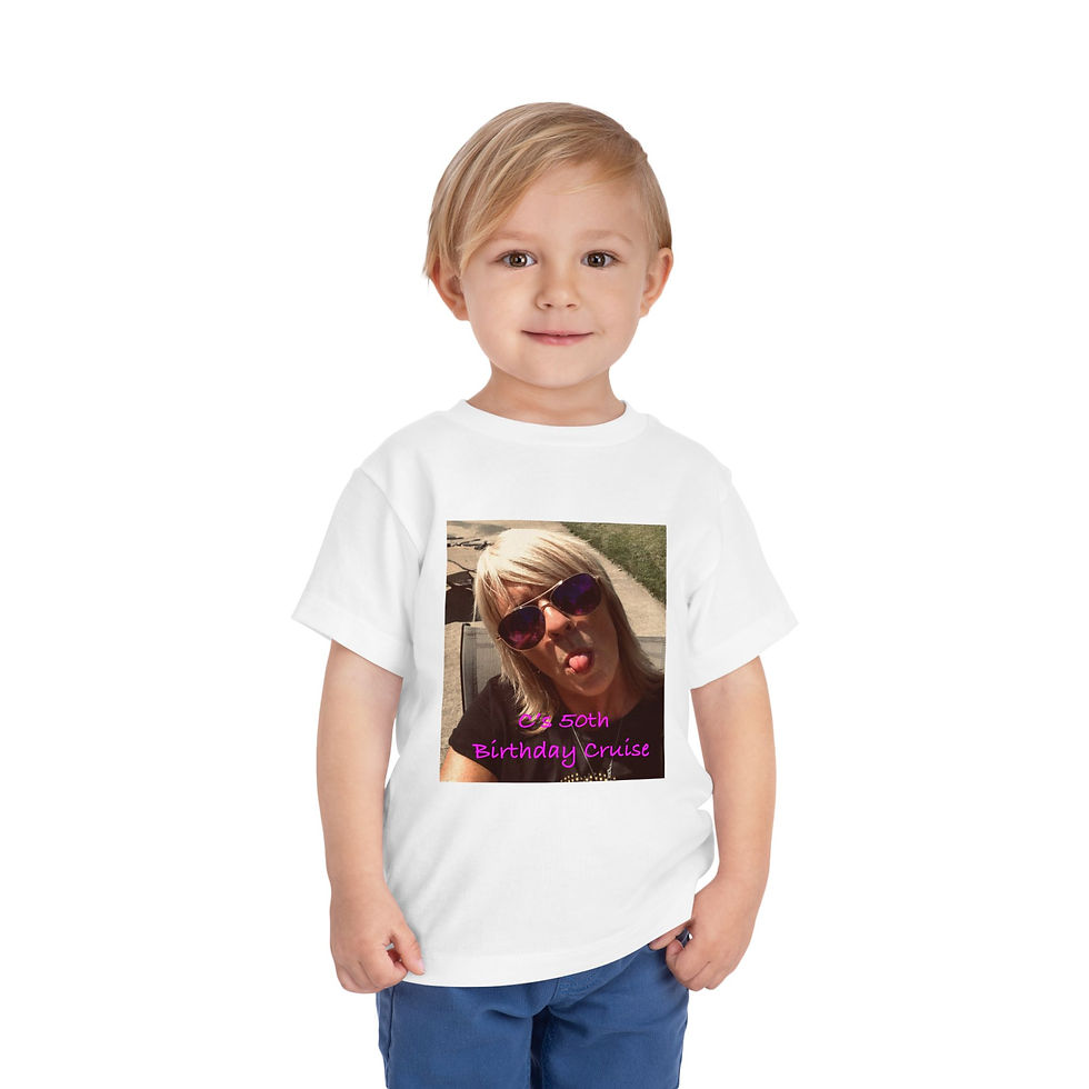 Thumbnail: Toddler Tee — Ariah "50th Birthday Cruise" Photo Keepsake Shirt