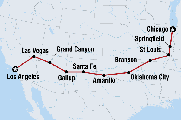 Map Of Route 66