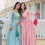 Thumbnail: Two Girls in Pure Ethnic Chinon with Bandhej Gotta Patti Designer Anarkali Gown Suit