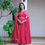 Thumbnail: A Beautiful Girl in Pink Designer Anarkali Gown With Pant & Dupatta