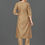 Thumbnail: A Girl in Brown Summer Comfort Embriodered Cotton Blend Kurta Coord Set From back