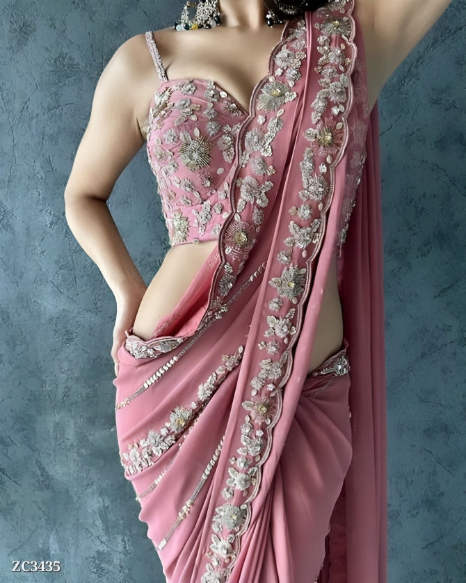 A Women in Pure Soft Georgette Saree