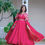 Thumbnail: A Beautiful Girl in Pink Designer Anarkali Gown With Pant & Dupatta