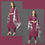 Thumbnail: Collage of A Women in Wine Summer Comfort Kurta With Pant & Dupatta Coord Set