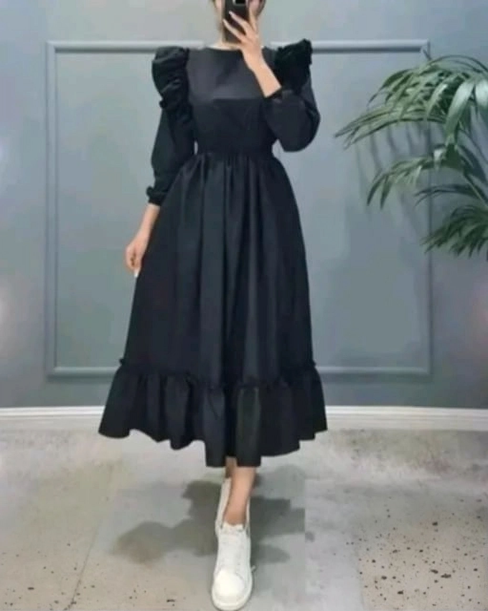 A Girl in Black Sensational One Piece Dress