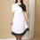 Thumbnail: A Girl in Stylish Western Black & White Knee Length One Piece Midi Dress For Girls