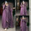 Thumbnail: Collage of A Girl in Purple Georgette Alia Cut Function Wear Plain Gown With Dupatta