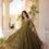 Thumbnail: A Beautiful Girl Wearing green georgette gown with dupatta
