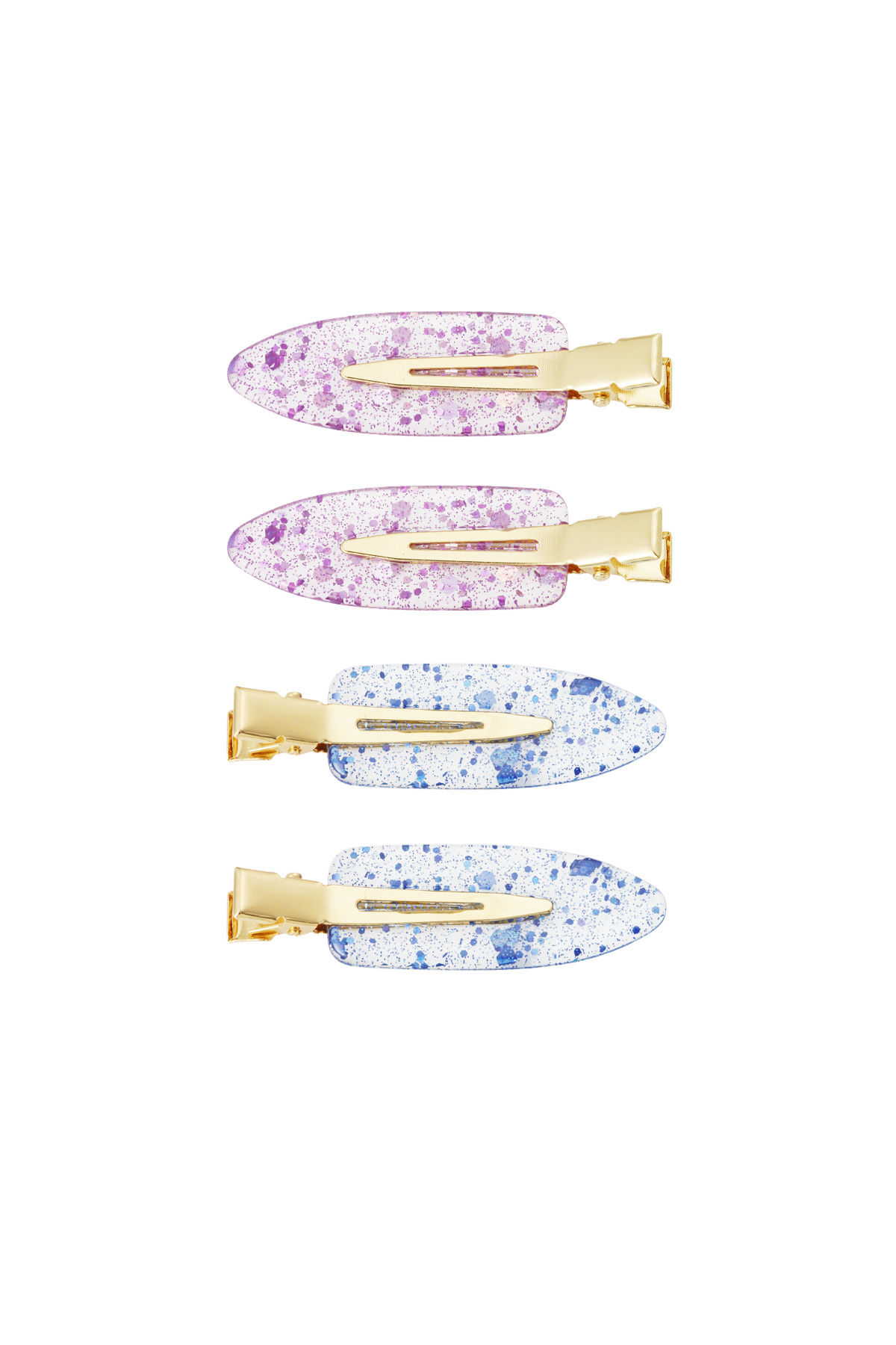 Make-up hairclips blue/purple