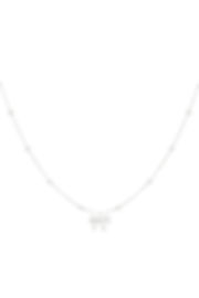Necklace cute bow zilver