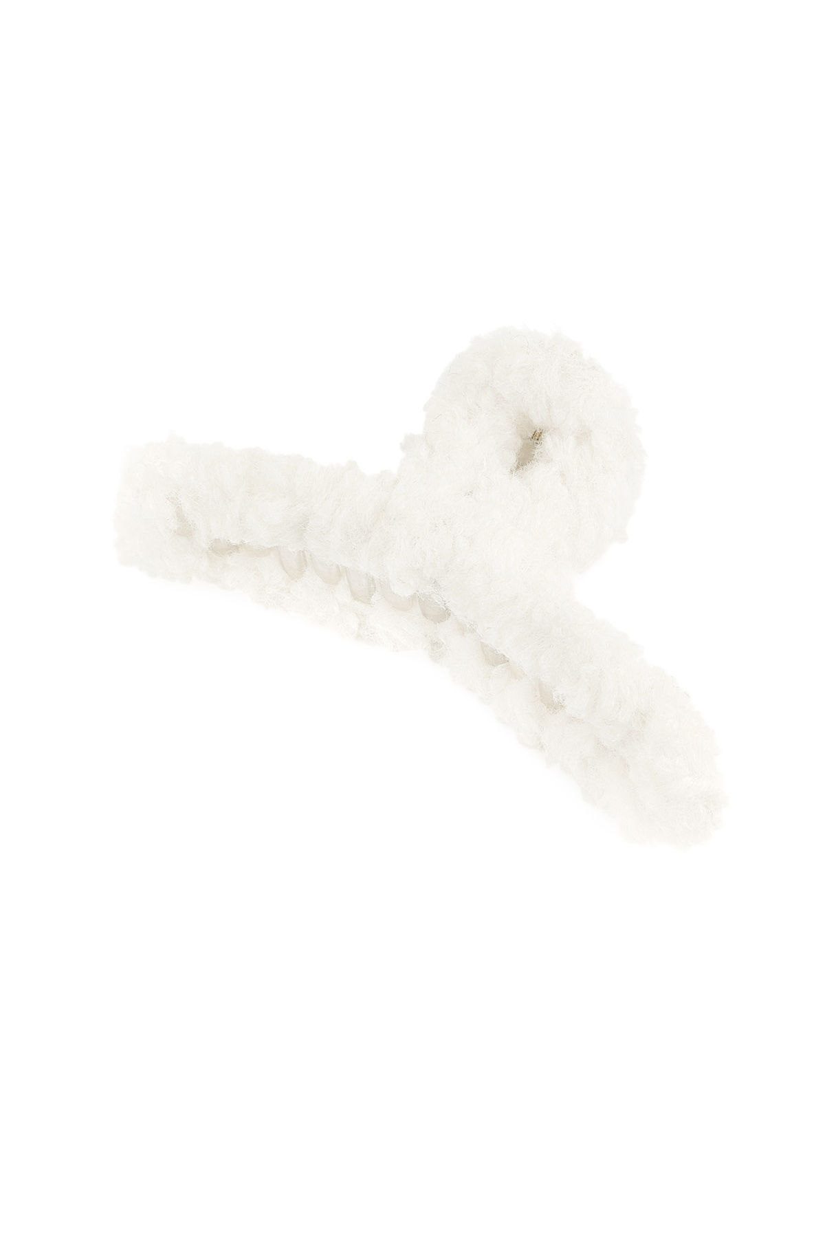 Hairclip fluffy white